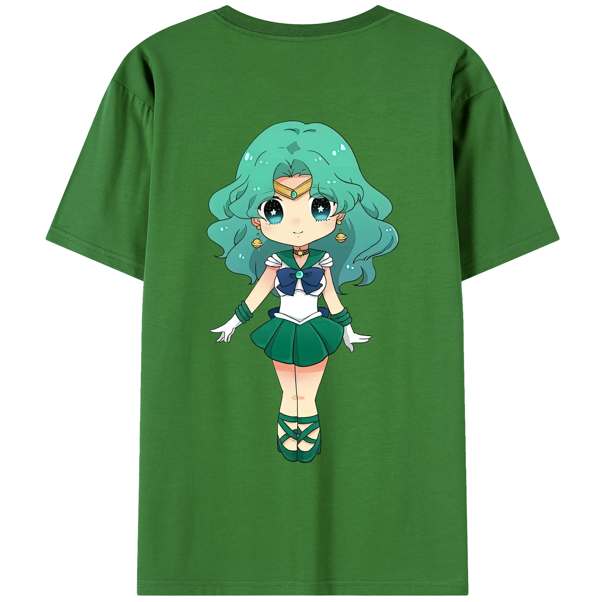 （画像用） 美少女戦士セーラームーン 海王 みちる（かいおう みちる） Sailor Moon Kaiou Michiru レディース半袖Tシャツ(バックプリント)